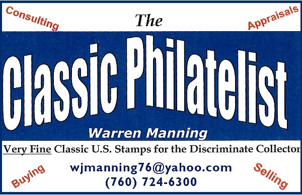 The Classic Philatelist - Very Fine Classic US Stamps (Warren Manning; no website)