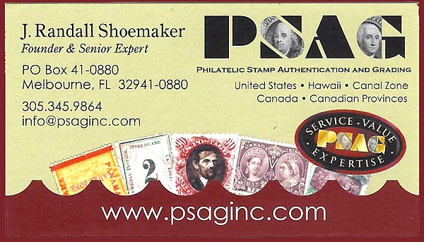 PSAG - Philatelic Stamp Authentication and Grading (J. Randall Shoemaker)